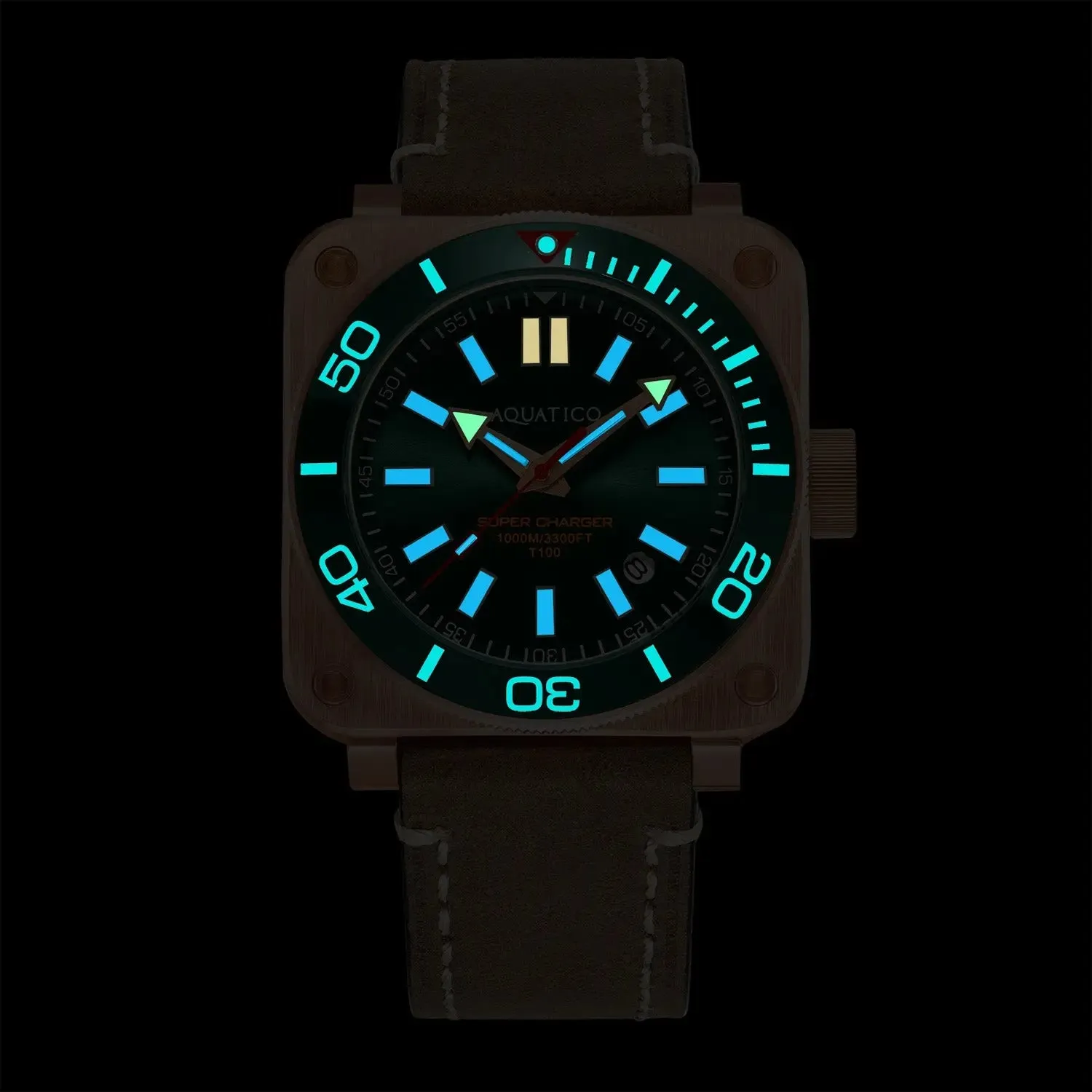 Aquatico Super Charger Bronze Black Dial Watch (NH35)