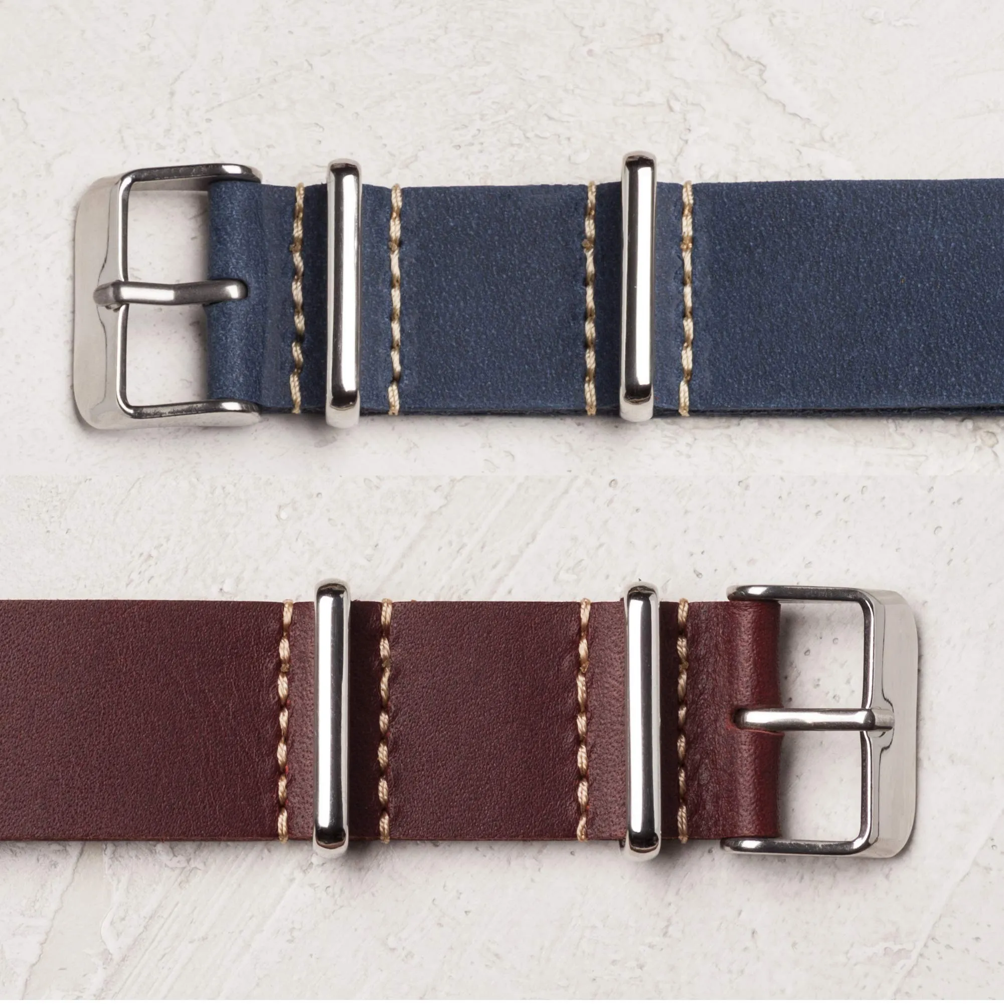 Benchmark Basics Leather Watch Band - Crazy Horse Oiled Leather One-Piece Watch Straps for Men & Women - Choice of Color & Width - 18mm, 20mm, 22mm or 24mm Black
