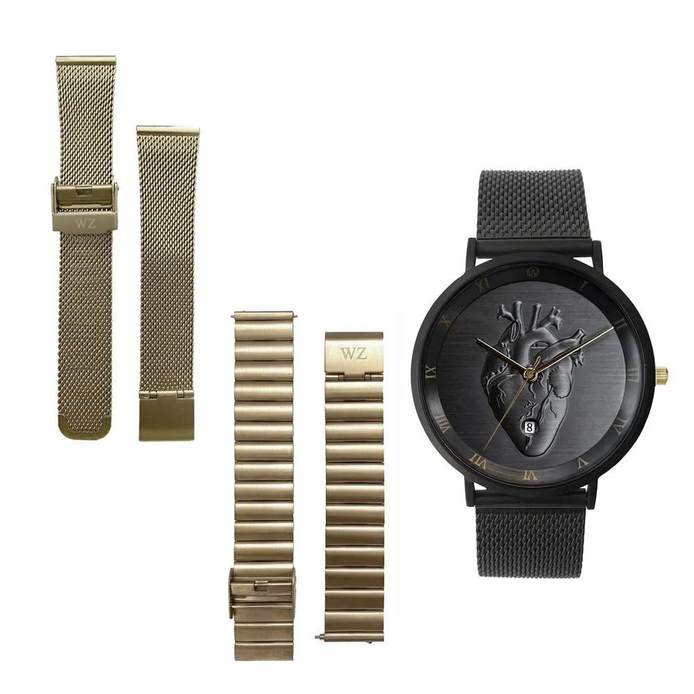 Black Heart Waterproof Watch