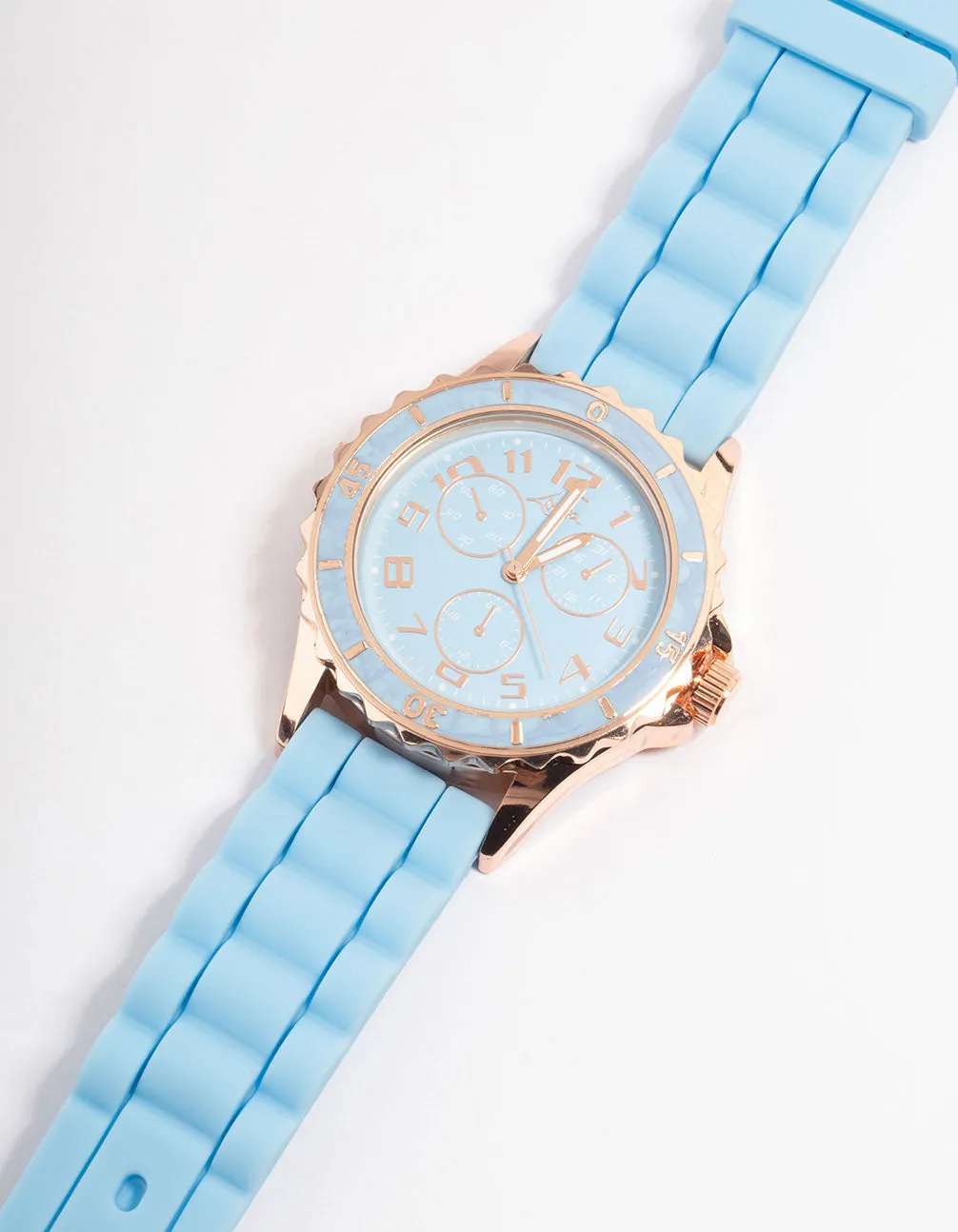Blue Silicone Sport Watch