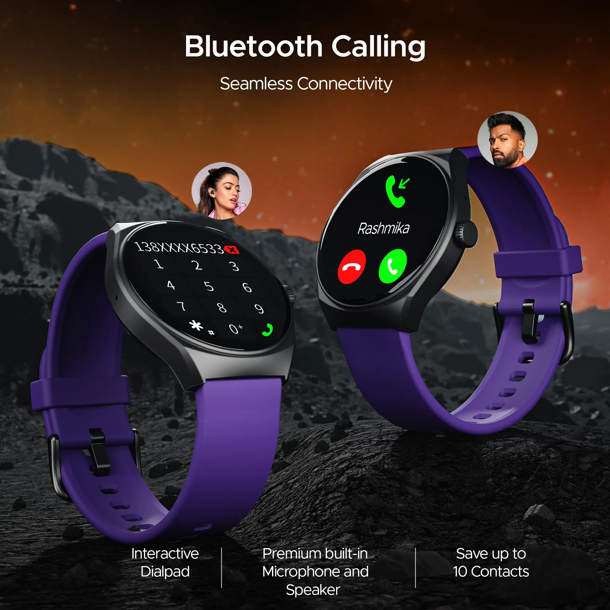 boAt Lunar Comet with 1.39" HD Display, Advanced Bluetooth Calling, Functional Crown, Multiple Sports Mode,100 Watch Faces, HR & SpO2 Monitoring,IP67, Smart Watch for Men & Women(Deep Purple)