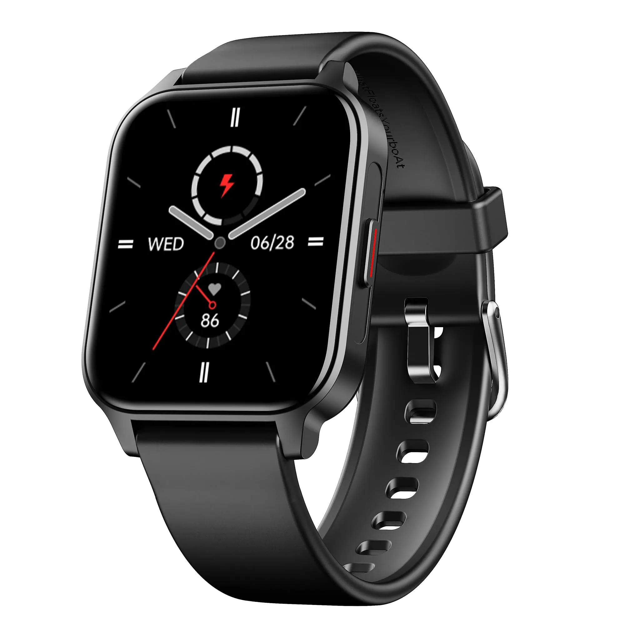 boAt Newly Launched Wave Call 2 Plus Smart Watch w/Bilingual Support (Hindi/English), 1.96”(4.97 cm) HD Display, BT Calling, 100 Sports Modes, Animated Watch Faces, Voice Assistant(Active Black)