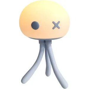 Boxgear Jellyfish Kids Night Light for Toddler & Teens - Rechargeable Silicone Bedside Lamp with Flexible Tripod, Kawaii Nursery Night Lights Breastfeeding, Napping & Room Decor (Blue)