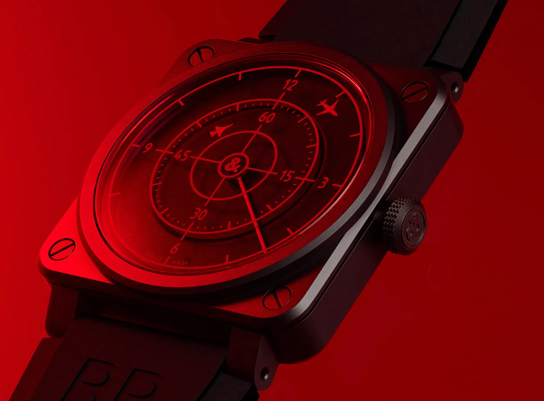 BR Watch BR 3 92 Red Radar Ceramic Limited Edition D