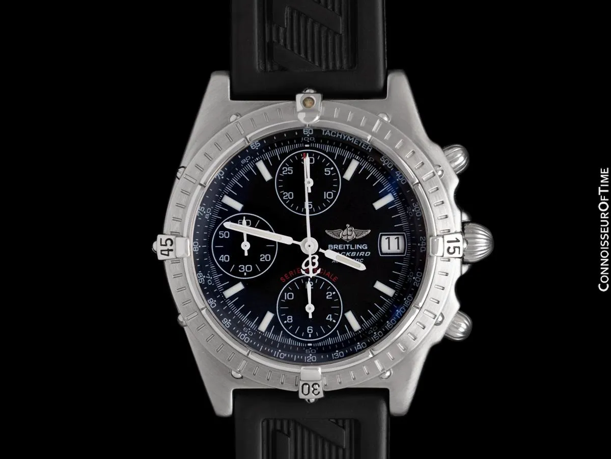 Breitling Blackbird Windrider Chronomat Mens Chronograph Watch, A13050.1 - Stainless Steel