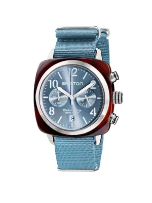 Briston Clubmaster Classic Acetate Chronograph Ice Blue Sunray 40mm