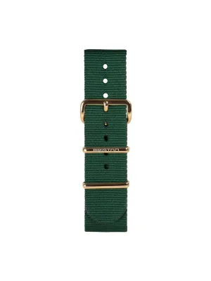 Briston Nato Strap British Green Yellow Gold 20mm