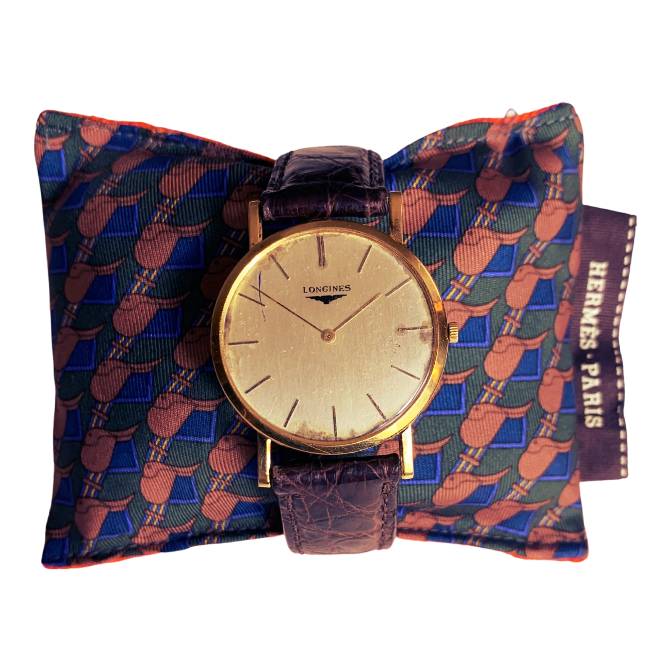 BUTTON DOWN HERMES CEDAR WATCH PILLOW - GREEN SADDLE