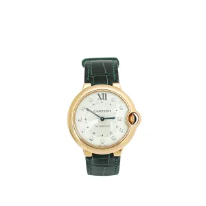 Cartier 18K Pink Gold Ballon Bleu De Cartier Automatic 36mm Watch