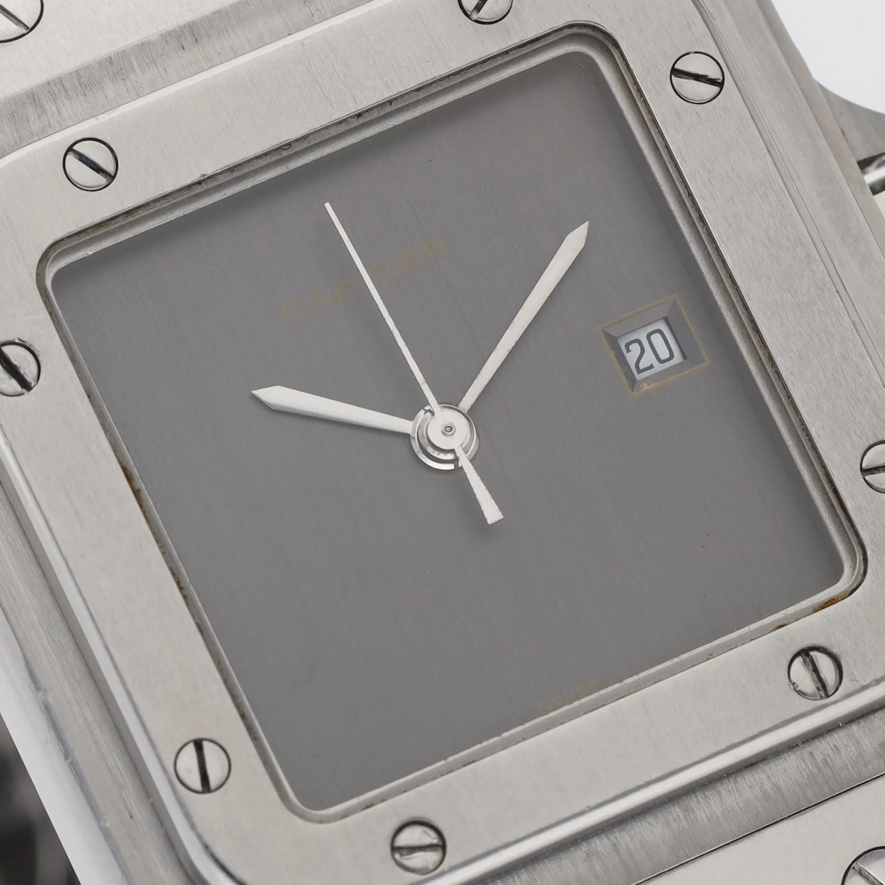 Cartier Santos 2960 Steel with Grey Dial Full Set – The Rarest Santos