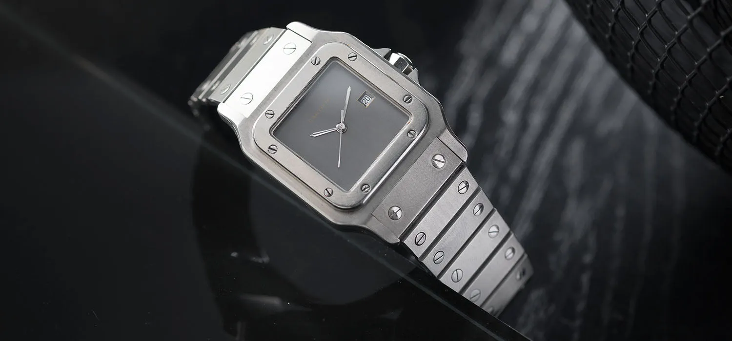 Cartier Santos 2960 Steel with Grey Dial Full Set – The Rarest Santos