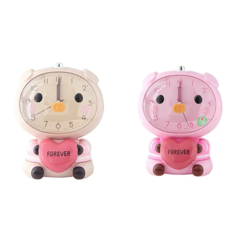 Cartoon Alarm Clock Students Use Cute Multi-Functional Creative Bedside Mute Luminous Children&#39;s Alarm Clock