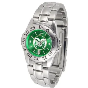 Colorado State Rams Ladies AnoChrome  Steel Band Sports Watch