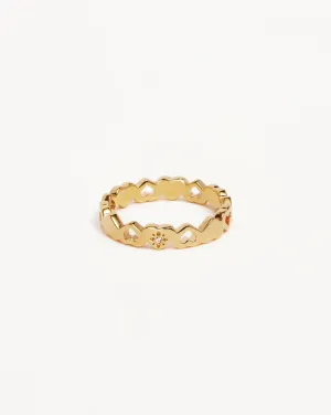 Connected Hearts Ring Gold