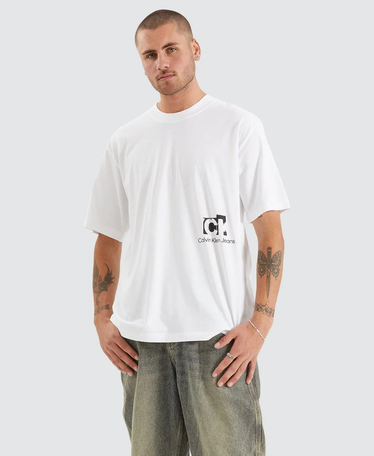 Connected Layered Landscape T-Shirt White