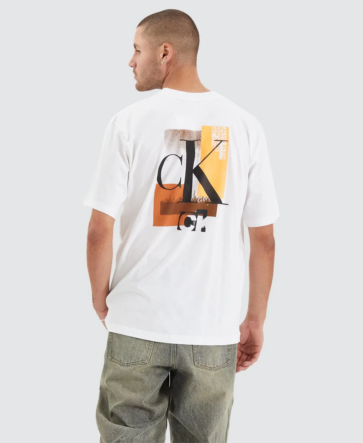 Connected Layered Landscape T-Shirt White