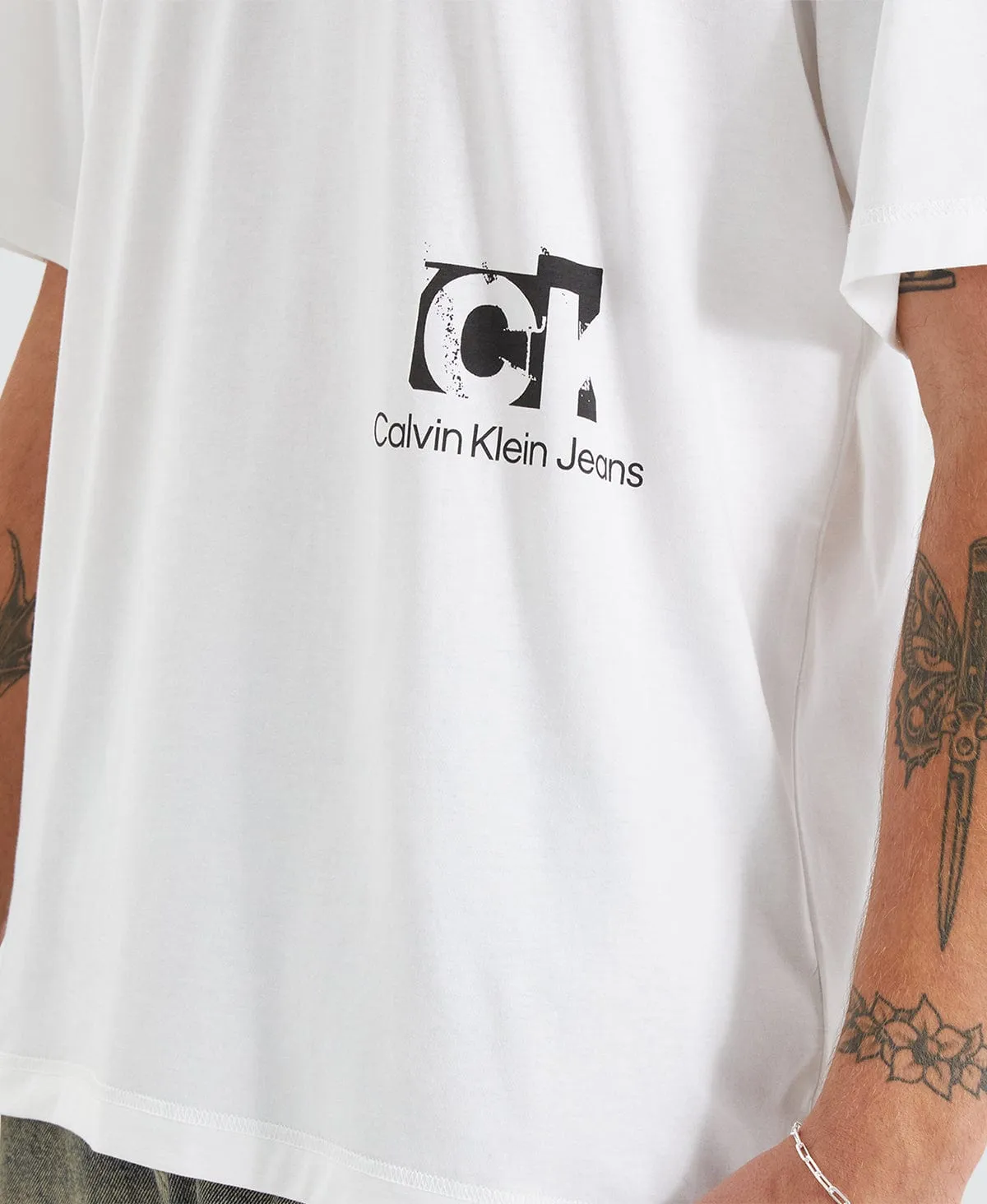 Connected Layered Landscape T-Shirt White
