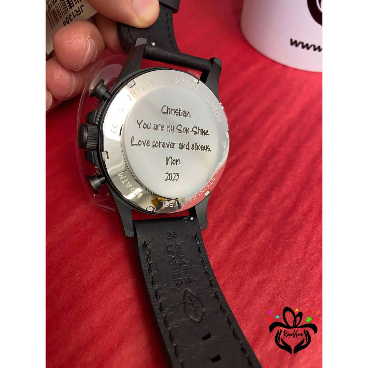 Custom Engraved Men Fossil Watch