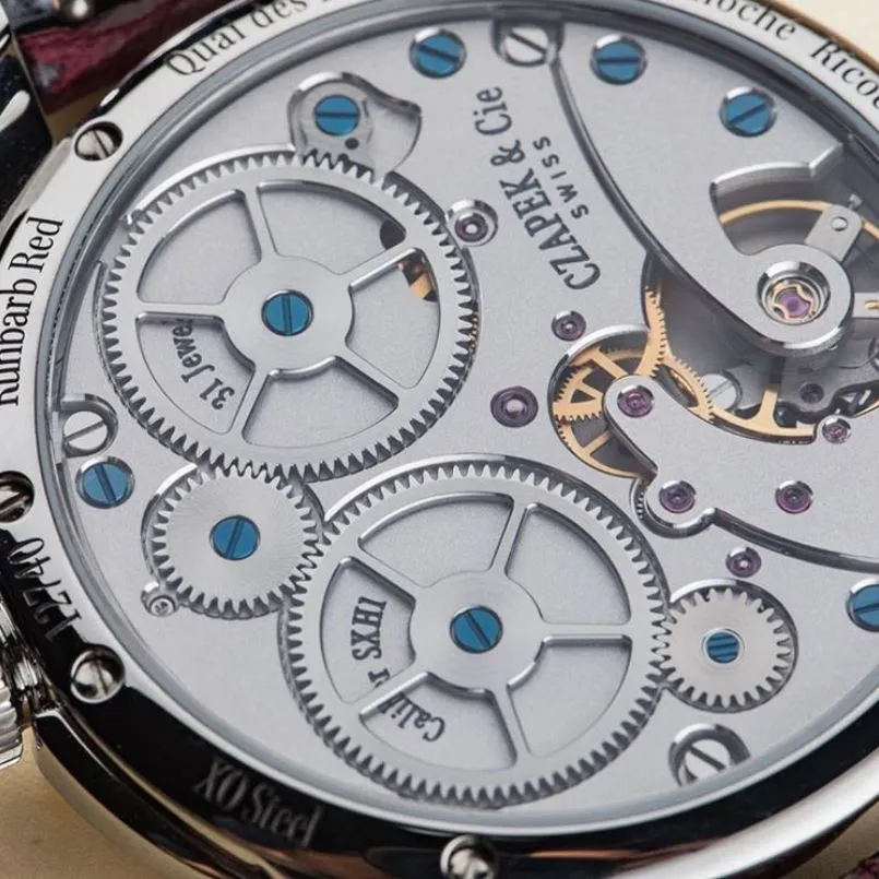 CZP Watch Quai des Bergues Guilloche Ricochet Steel Rhubarb Red S Limited Edition