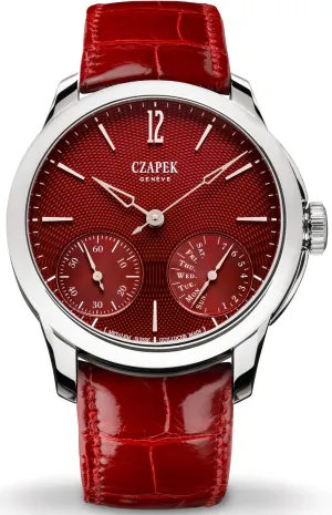 CZP Watch Quai des Bergues Guilloche Ricochet Steel Rhubarb Red S Limited Edition