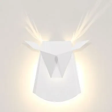 Deer Head Art Wall Light