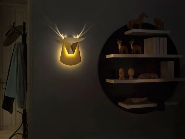 Deer Head Art Wall Light