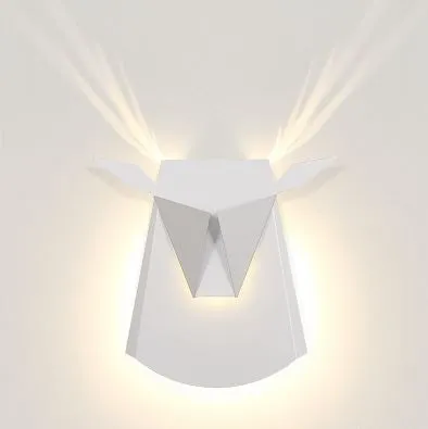 Deer Head Art Wall Light