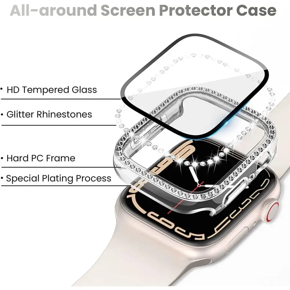 Diamond Screen Protector Tempered Glass Cover for Apple Iwatch