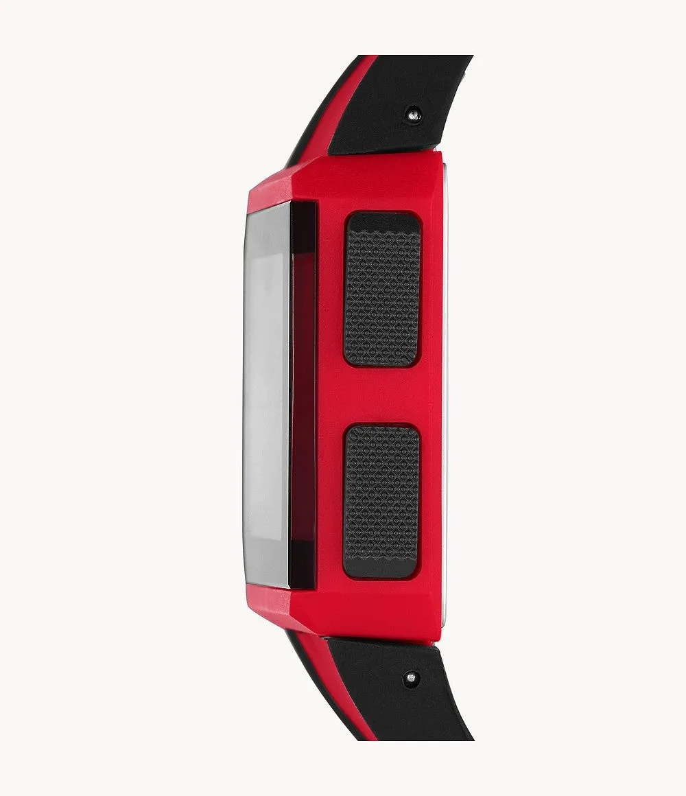 Diesel DZ1923 Chopped Digital Red Silicone Strap Men Watches