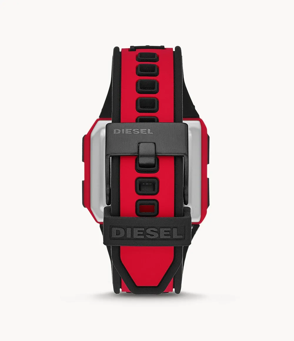 Diesel DZ1923 Chopped Digital Red Silicone Strap Men Watches