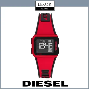 Diesel DZ1923 Chopped Digital Red Silicone Strap Men Watches