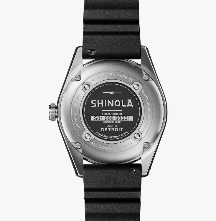 Duck 3h 42mm - Black Rubber Strap