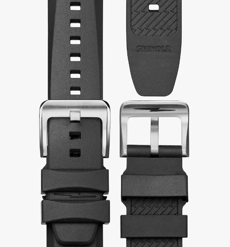 Duck 3h 42mm - Black Rubber Strap