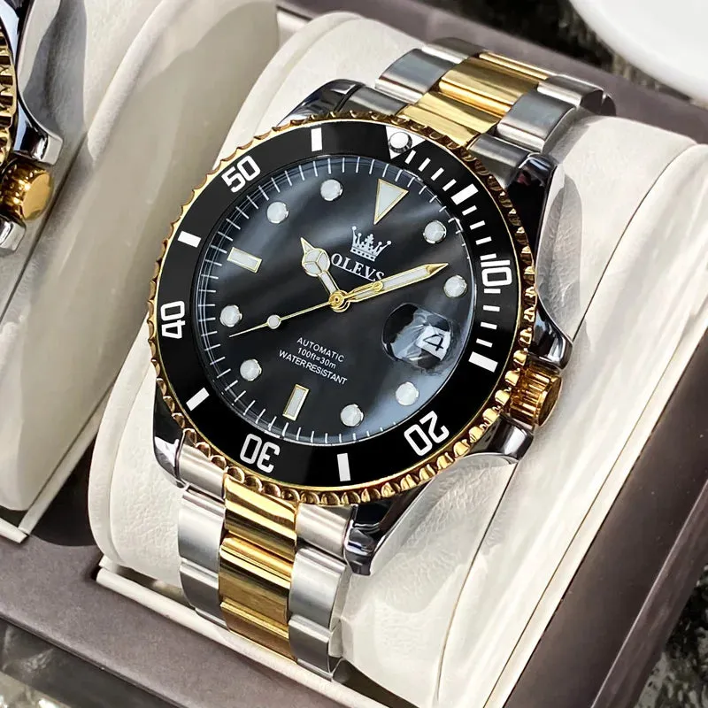 ELEGANCE® 6650 Prestige Men's Watches Luxury Original Automatic Mechanical Watch for Man Waterproof Stainless Steel Luminous Date Fashion