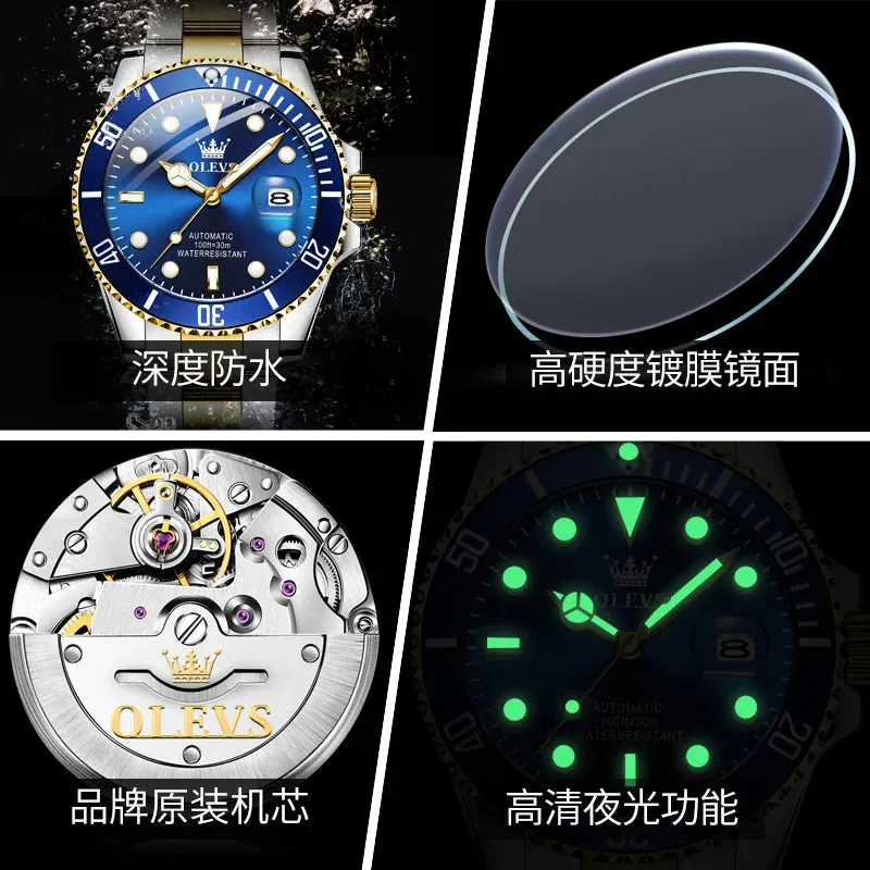 ELEGANCE® 6650 Prestige Men's Watches Luxury Original Automatic Mechanical Watch for Man Waterproof Stainless Steel Luminous Date Fashion