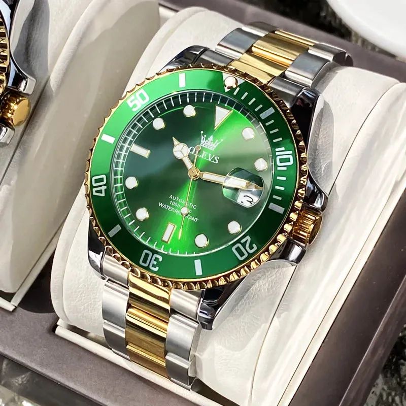 ELEGANCE® 6650 Prestige Men's Watches Luxury Original Automatic Mechanical Watch for Man Waterproof Stainless Steel Luminous Date Fashion