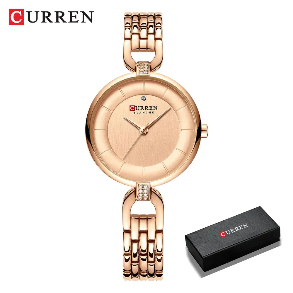 Elegance® Prestige 9052 Women Watch - Luxury Brand Simple Casual Quartz Watches Women Silver Dress Wristwatch Female Clock Ladies Watch with Stainless Steel