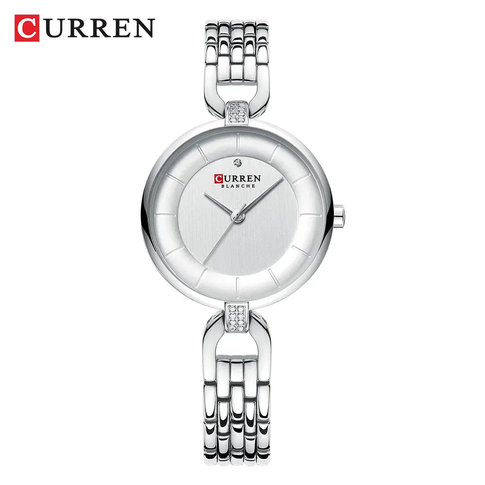 Elegance® Prestige 9052 Women Watch - Luxury Brand Simple Casual Quartz Watches Women Silver Dress Wristwatch Female Clock Ladies Watch with Stainless Steel