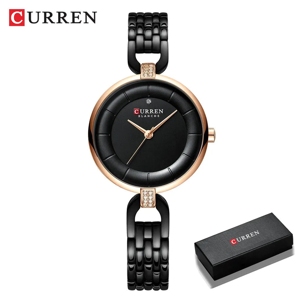Elegance® Prestige 9052 Women Watch - Luxury Brand Simple Casual Quartz Watches Women Silver Dress Wristwatch Female Clock Ladies Watch with Stainless Steel