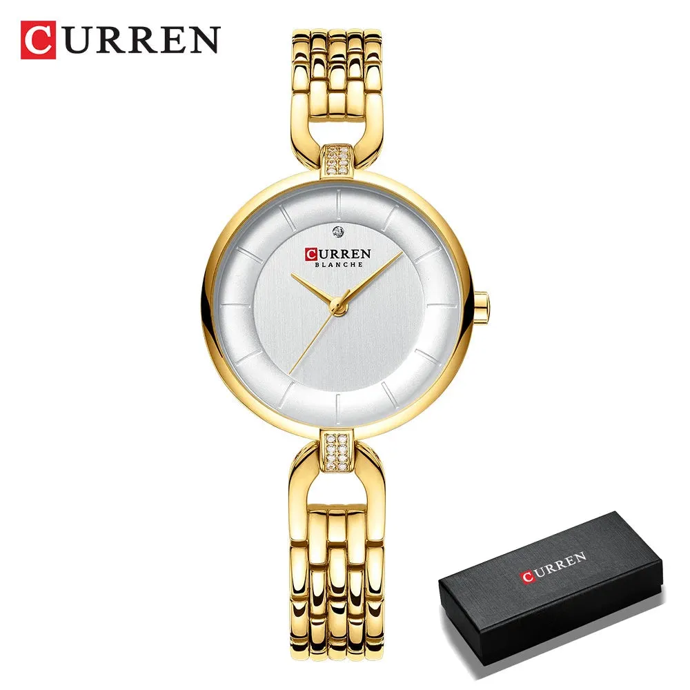 Elegance® Prestige 9052 Women Watch - Luxury Brand Simple Casual Quartz Watches Women Silver Dress Wristwatch Female Clock Ladies Watch with Stainless Steel