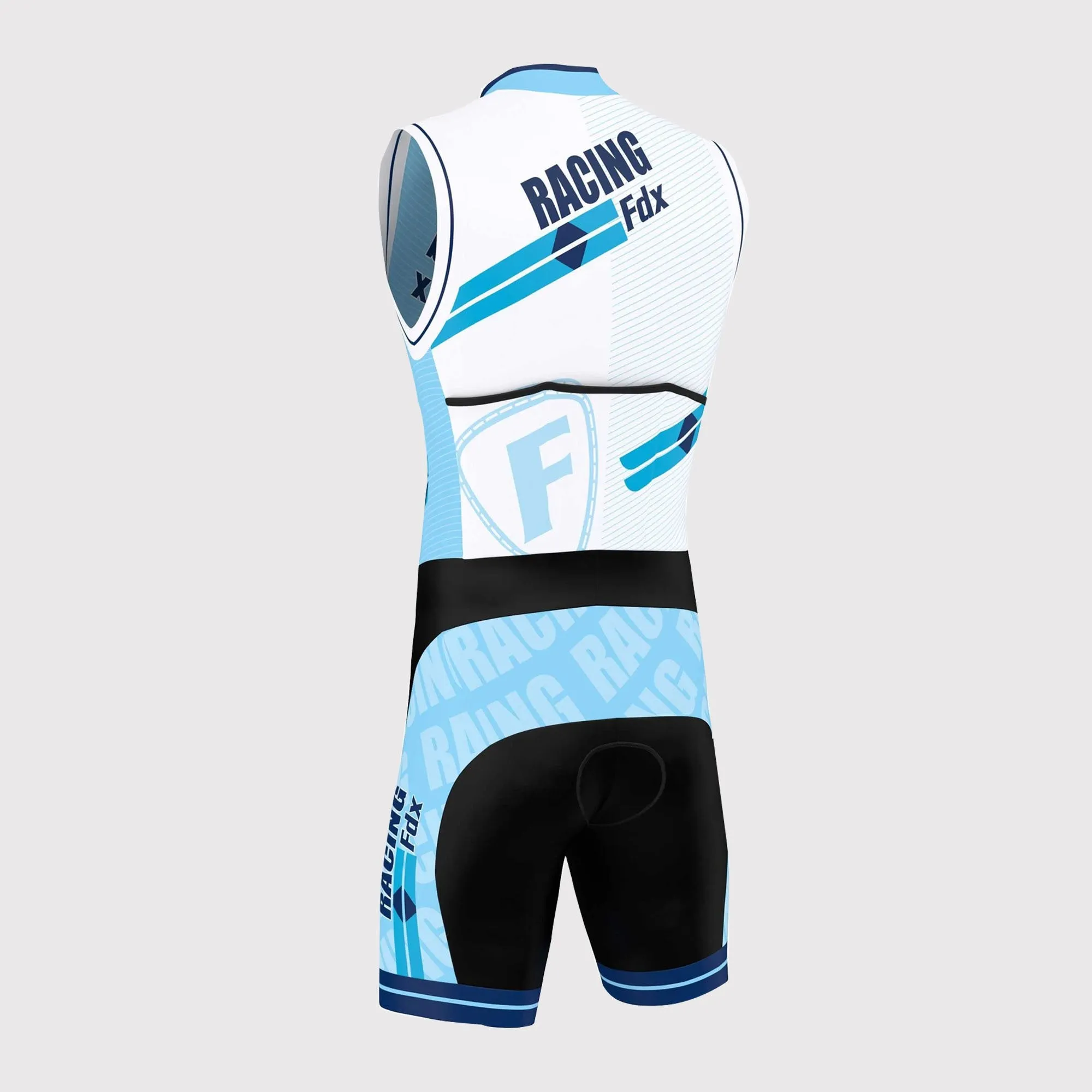 Fdx Core Sky Blue Men's Sleeveless Padded Triathlon Suit