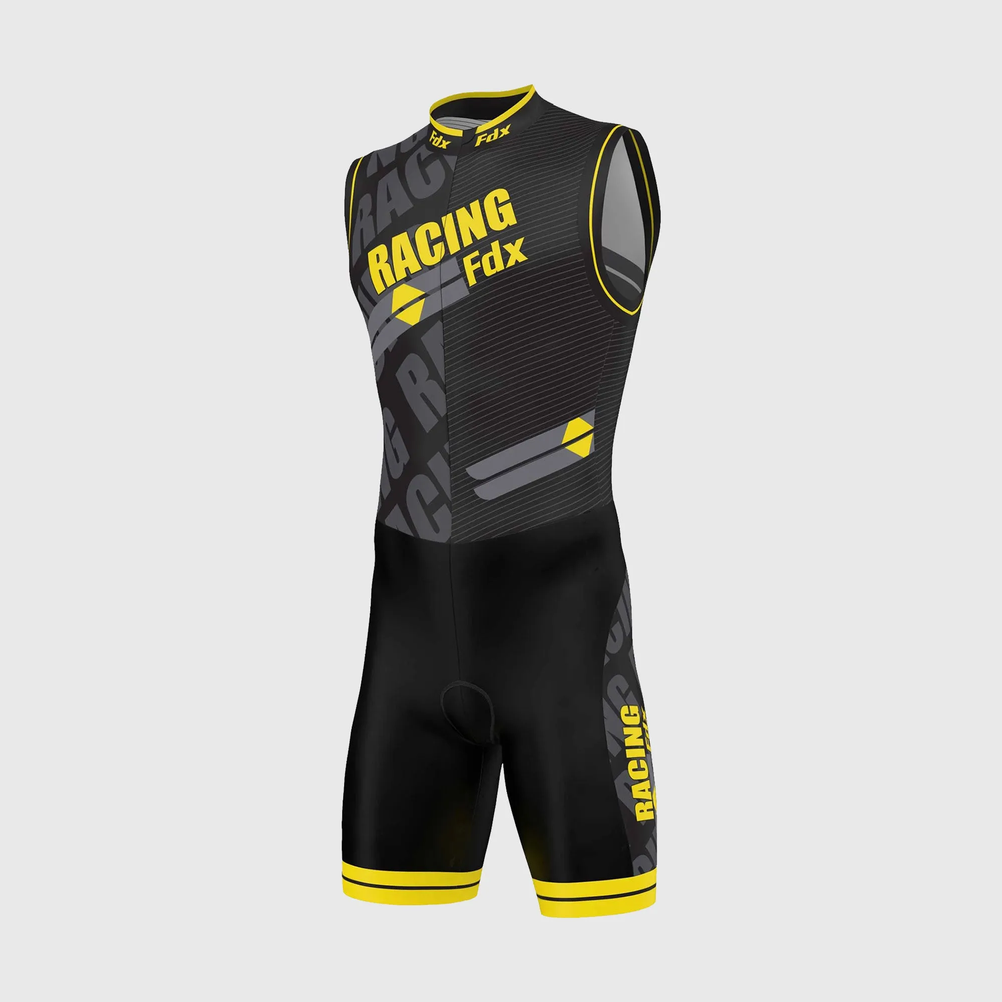 Fdx Core Yellow Men's Sleeveless Padded Triathlon Suit