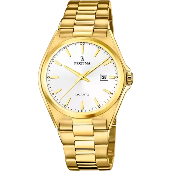 Festina Men's Elegance Stainless Steel F20555/2 Watch with Classic White Dial
