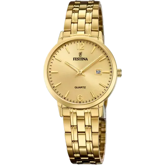 Festina Women's Elegance Gold Dial Stainless Steel Watch F20514/3
