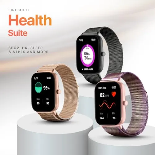 Fire-Boltt Ninja Call Pro Max 51.05mm (2.01 inch) Display Smart Watch, Bluetooth Calling, 120  Sports Modes, Health Suite, Voice Assistance (Gold SS)