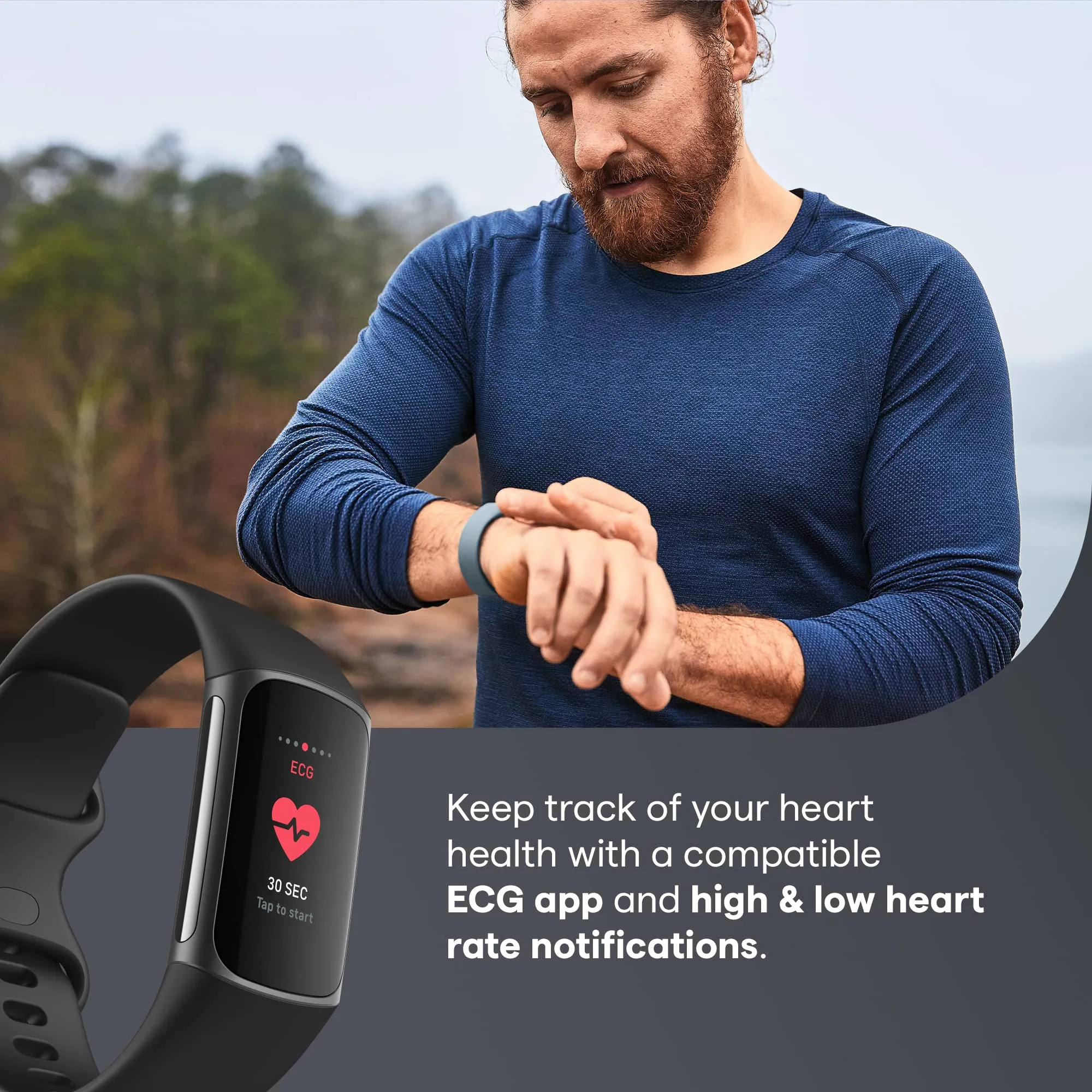 Fitbit Charge 5 Fitness Wristband (FB421) (Black / Graphite)