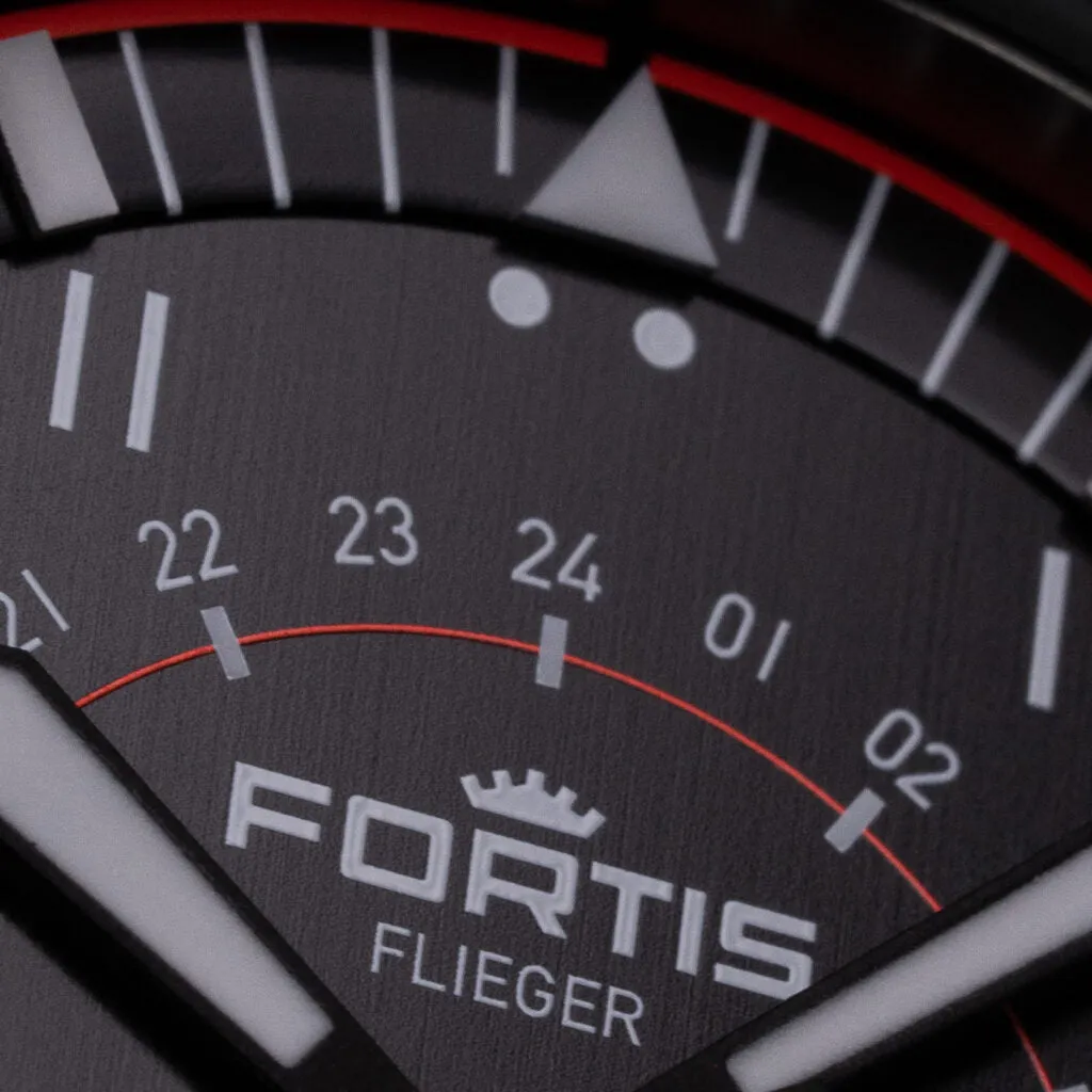 FOR Watch Flieger F-43 Triple GMT On Block Bracelet
