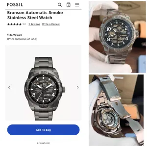 Fossil Bronson Gunmetal Men's Analog Watch