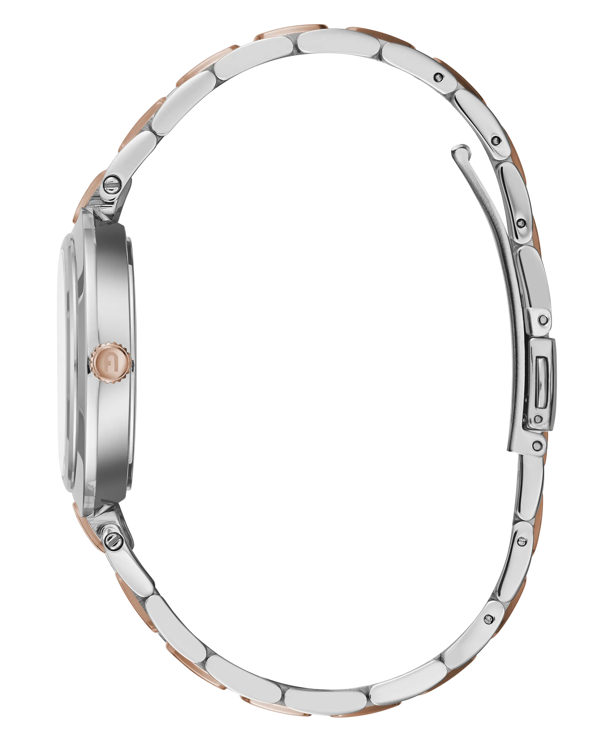 Furla Watches - Logo Rose Gold/Silver Bracelet Link Watch