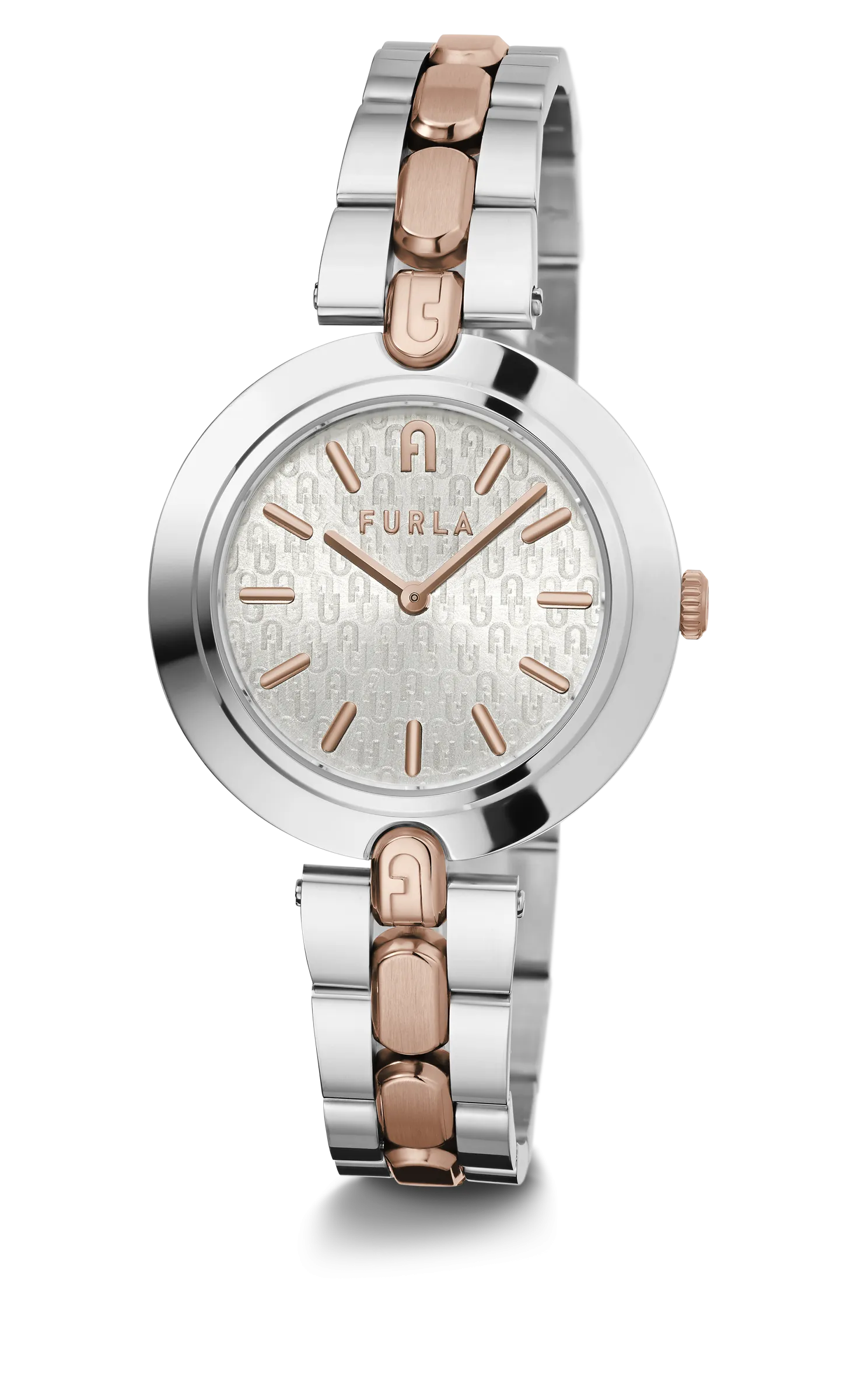 Furla Watches - Logo Rose Gold/Silver Bracelet Link Watch